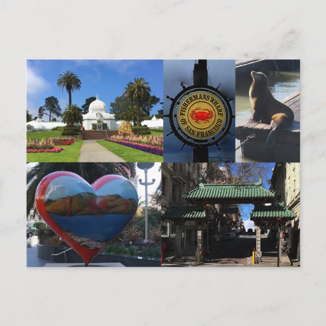 San Francisco Attractions #1 Postcard (Front)
