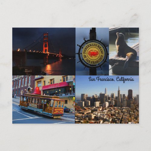 San Francisco Attractions 2 Postcard