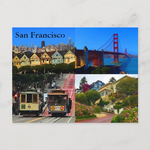 San Francisco Attractions 4 Postcard