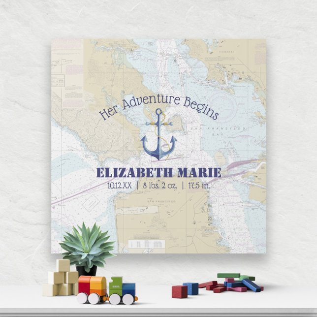 San Francisco ⚓️ Authentic Nautical Nursery Gallery Wrap (San Francisco ⚓️ Authentic Nautical Nursery Gallery Wrap -- Customize Yours Now!
)