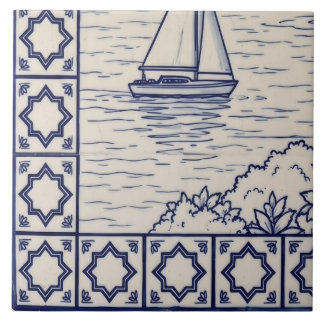 San Francisco Azulejo Mural 5 of 6 Bottom Left Ceramic Tile