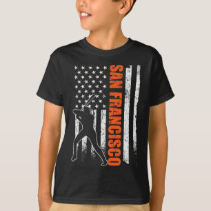 San Francisco Baseball Flag Usa Vintage Patriotic T-Shirt