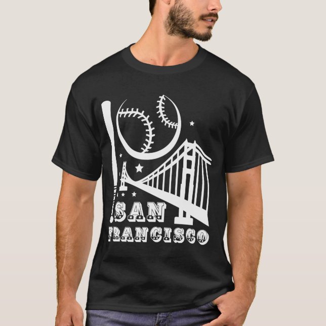 San Francisco Baseball   Patriotic Baseball T-Shirt (Front)