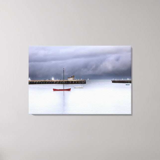 San Francisco Bay and Boat Canvas Print (Front)