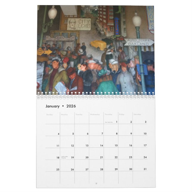 San Francisco Bay Area 2014 Calendar (Jan 2026)