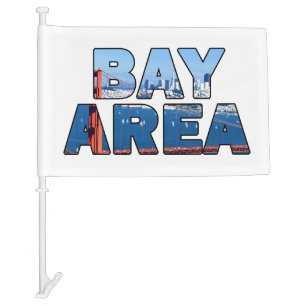 San Francisco Bay Area Car Flag
