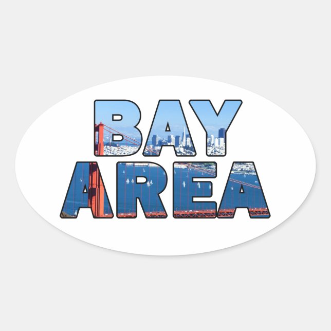San Francisco Bay Area Oval Sticker (Front)
