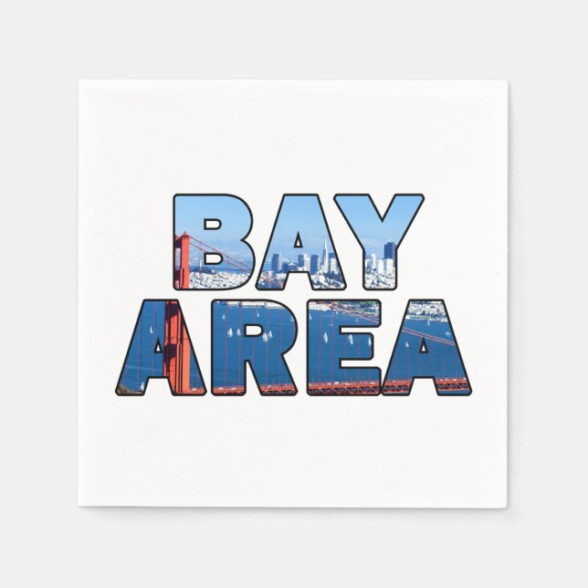 San Francisco Bay Area Paper Napkins (Front)
