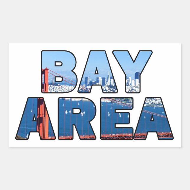 San Francisco Bay Area Rectangular Sticker (Front)
