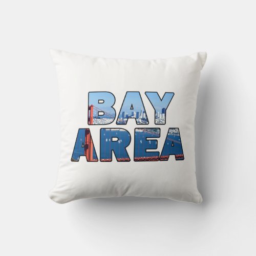 San Francisco Bay Area Throw Pillow