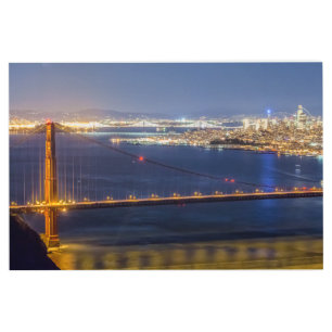 San Francisco Bay at Night Metal Print