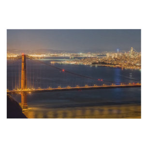 San Francisco Bay at Night Wood Wall Art