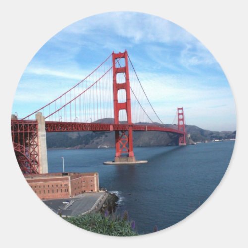 San Francisco Bay Bridge Classic Round Sticker