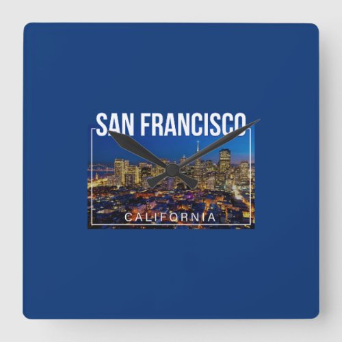 San Francisco Bay _ California Cityscape Clock