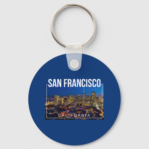 San Francisco Bay _ California Cityscape  Keychain