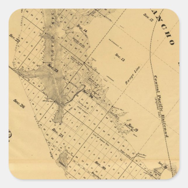 San Francisco Bay Salt Marsh Square Sticker (Front)