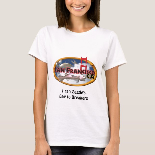 San Francisco Bay with personalized words T-Shirt (Front)