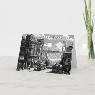 San Francisco Black and White greeting card
