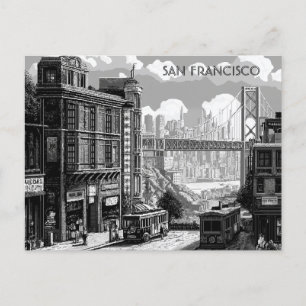San Francisco Black and White Travel postcard