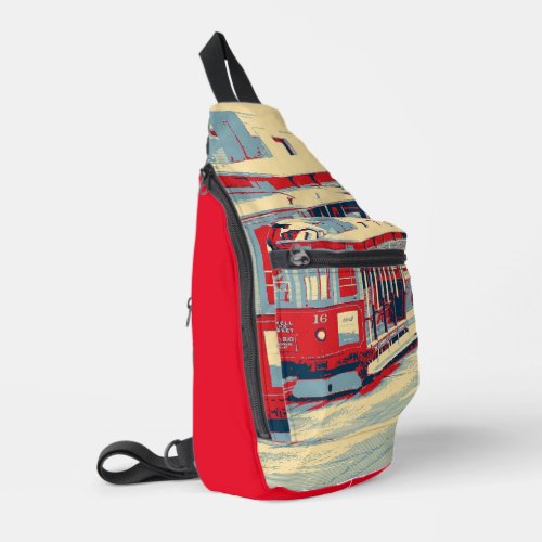 San Francisco blue red Sling Bag