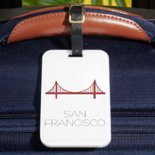 San Francisco Bridge Modern Luggage Tag
