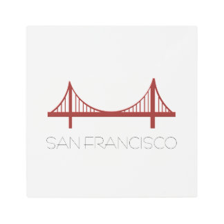 San Francisco Bridge Modern Minimalist Metal Print