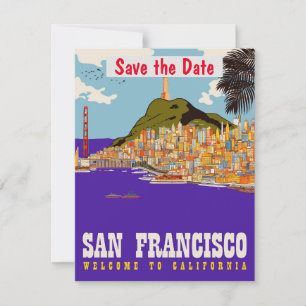 San Francisco Bridge Purple Wedding Invitation