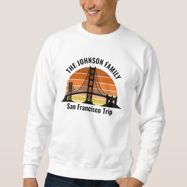 San Francisco Bridge Sunset Customized Sweatshirt (Front)