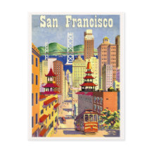San Francisco buildings, street center, tramway