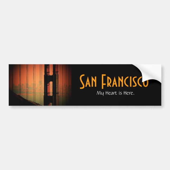 San Francisco Bumper Sticker - Customized (Front)