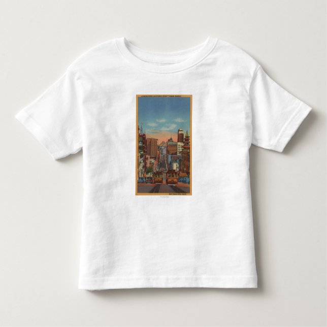 San Francisco, CA - Cable Cars going up Toddler T-shirt (Front)