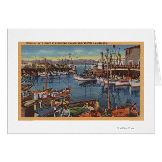 San Francisco, CA Fishing Fleet at Fisherman's Cards (Front Horizontal)