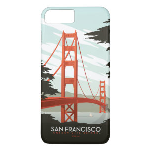 San Francisco, CA - Golden Gate Bridge iPhone 8 Plus/7 Plus Case