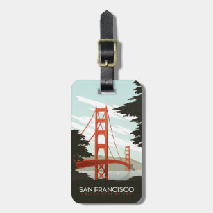 San Francisco, CA - Golden Gate Bridge Luggage Tag