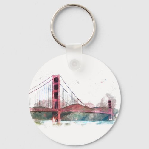 San Francisco CA _ Golden Gate Bridge Ornament Keychain