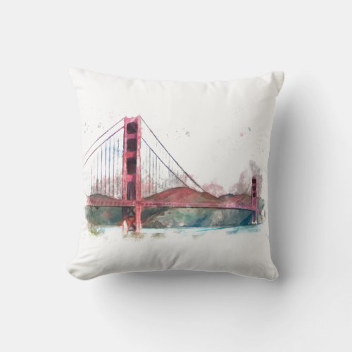 San Francisco CA _ Golden Gate Bridge Pillow