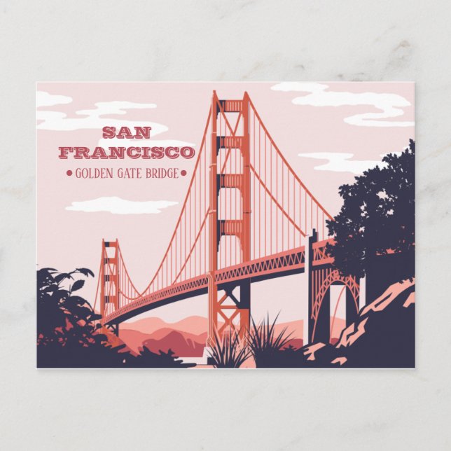 San Francisco, CA - Golden Gate Bridge post card (Front)