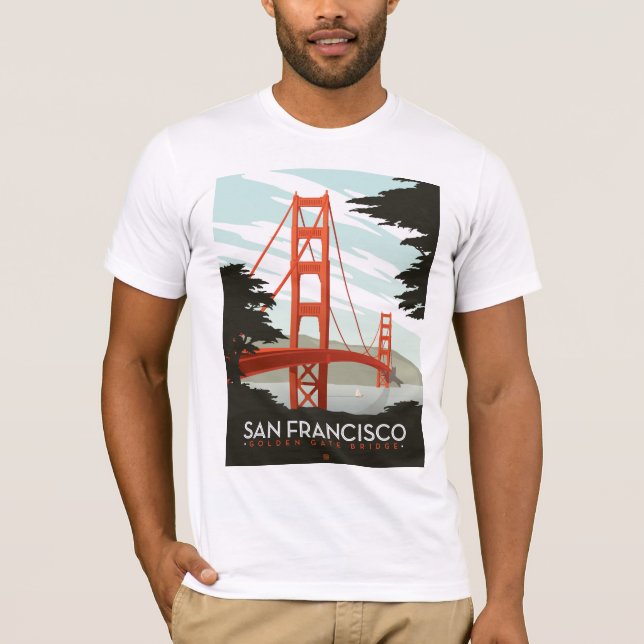 San Francisco, CA - Golden Gate Bridge T-Shirt (Front)