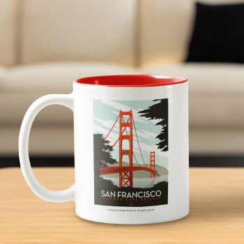 San Francisco  Ca - Golden Gate Bridge Two-tone Coffee Mug by AndersonDesignGroup at Zazzle