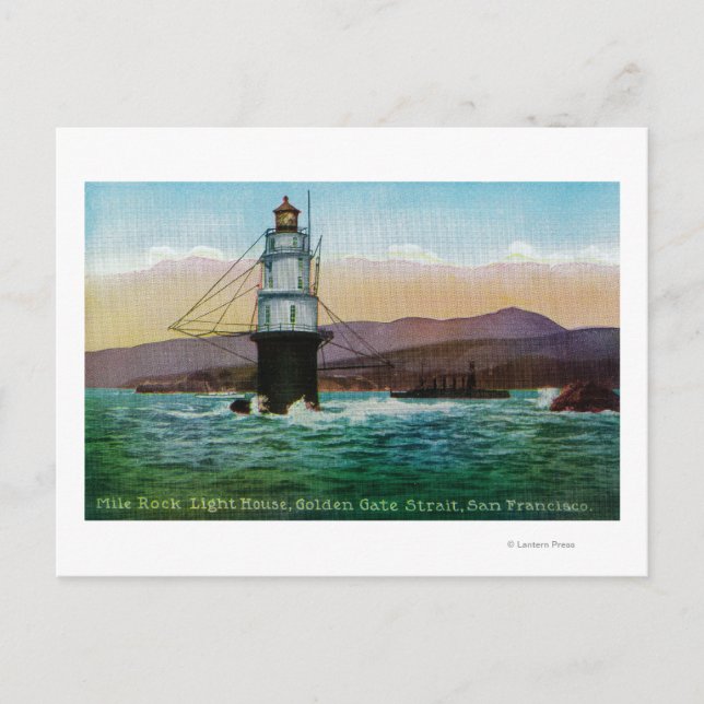 San Francisco, CA Mile Rock Light House Postcard (Front)