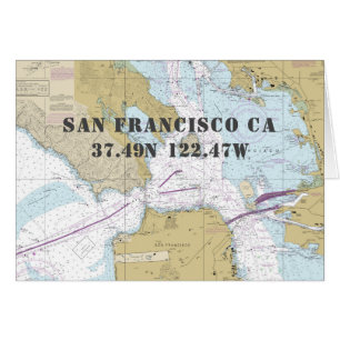 San Francisco CA Nautical Navigation Chart Boater Cards