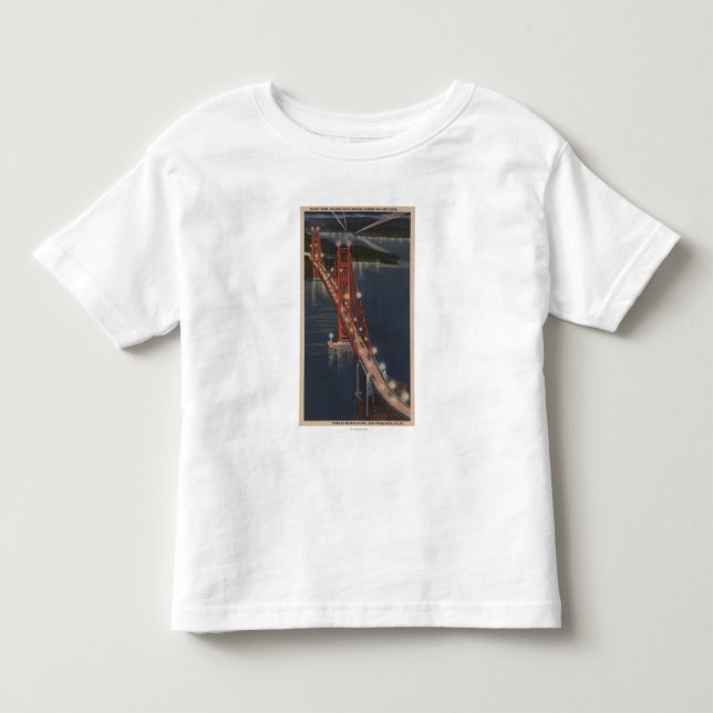 San Francisco, CA - Night View of Golden Gate Toddler T-shirt (Front)
