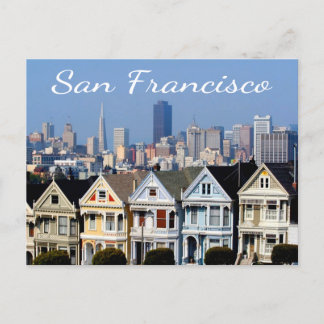San Francisco CA Painted Ladies Skyline States Postcard