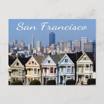 San Francisco Ca Painted Ladies Skyline States Postcard by luvtravel at Zazzle