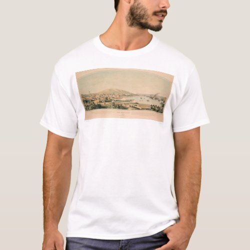 San Francisco CA Panoramic Map 1849 1626A T_Shirt