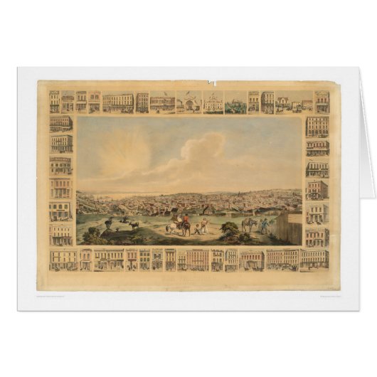 San Francisco, CA. Panoramic Map 1860 (1162A) Cards (Front Horizontal)