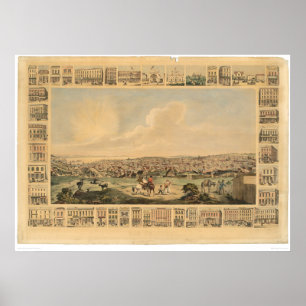 San Francisco, CA. Panoramic Map 1860 (1162A) Poster