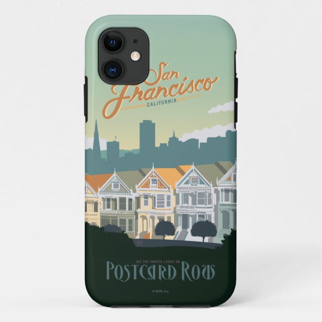 San Francisco, CA - Postcard Row Case-Mate iPhone Case (Back)