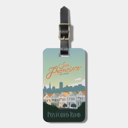 San Francisco CA _ Postcard Row Luggage Tag