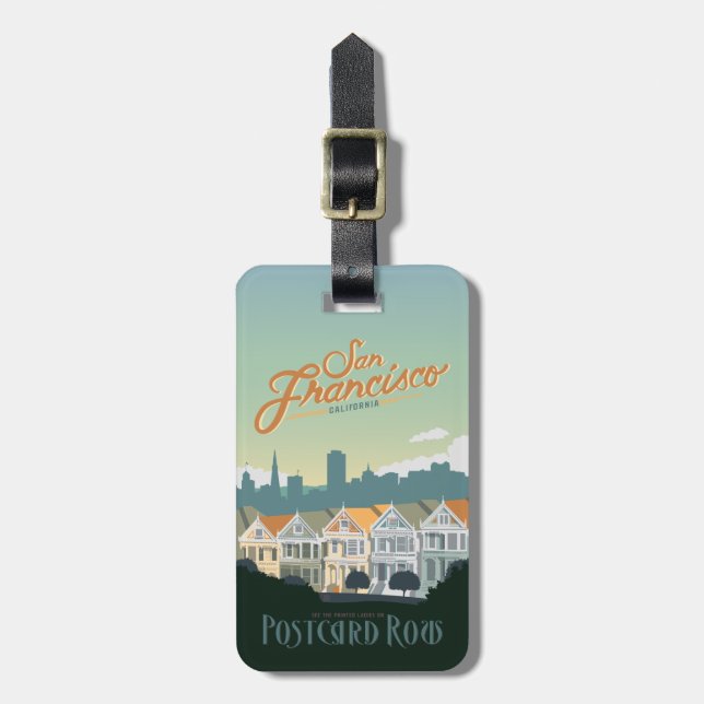 San Francisco, CA - Postcard Row Luggage Tag (Front Vertical)